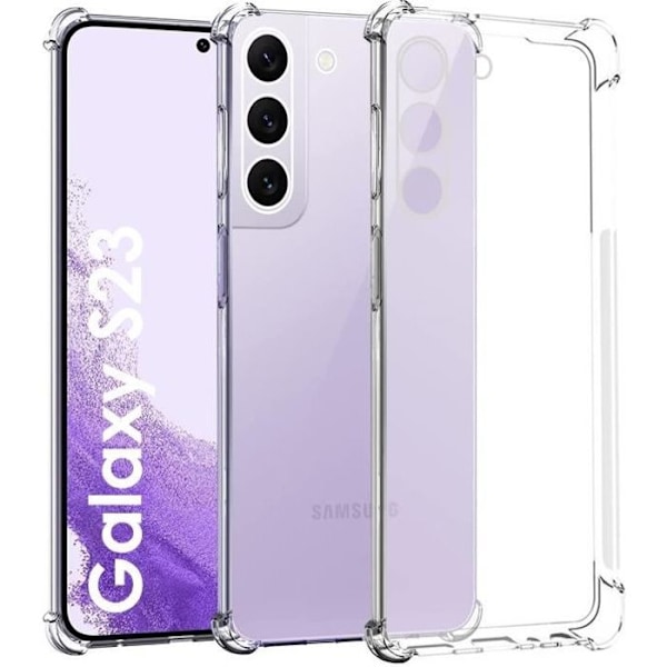 Skydd för Samsung Galaxy S23 - Stötskyddande Transparent TPU Mjuk Phonillico®
