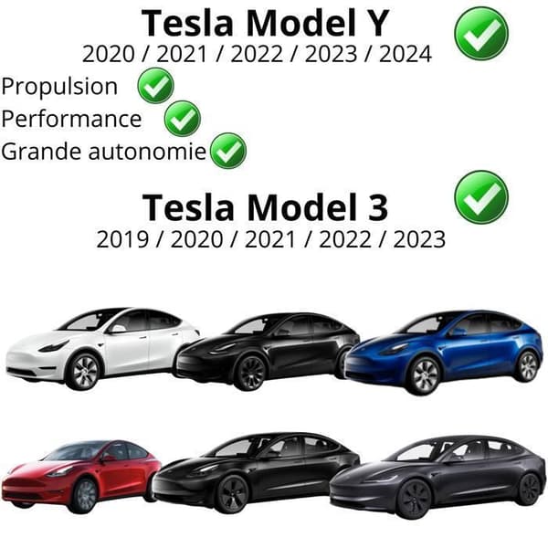 Opbevaring til Tesla Model Y og Model 3 - Bil konsol organizer med bæreholder til kopper Svart