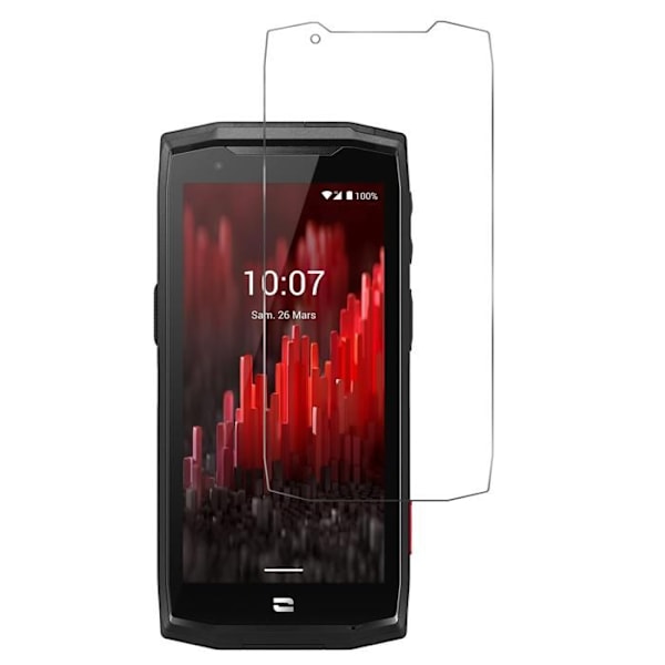 Härdat Glas - Phonillico® - Crosscall Core M5 - Paket med 2 - Rep resistant - Skärmskydd Transparent