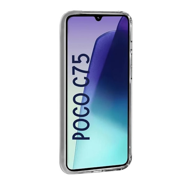 Kuori ja näyttösuoja - Phonillico® - Xiaomi Poco C75 - Pehmeä - Läpikuultava - 2 Karkaistua Lasia Transparent