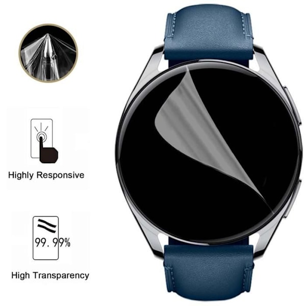Suojausnäyttö Xiaomi Watch S2 - 42mm [Paketti 6] Kestävä Ultra Ohut Muovinen Suojakalvo Phonillico Transparent