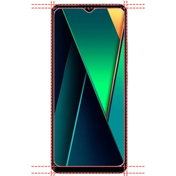 Iskunkestävä kuori - Phonillico® - Xiaomi Poco C75 - Pehmeä - Läpinäkyvä - 2 Lujitettua Lasia Transparent