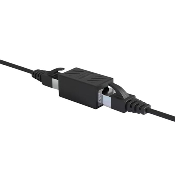 RJ45-koppling - Ospecificerad - Pack om 2 - Svart - Kompatibel med Cat 5/6/7 - Nätverksförlängning