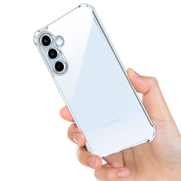 Stötsäkert skal - Phonillico® - Samsung Galaxy A35 5G - Mjukt TPU - Transparent - Förstärkt skydd Transparent