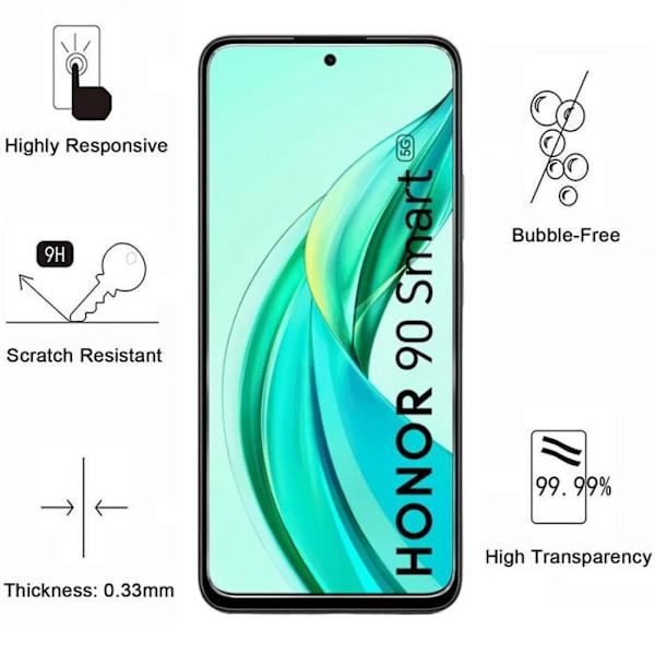 Coque - Phonillico - Honor 90 Smart 5G - Fleksibel - Transparent - Ridsikret Transparent