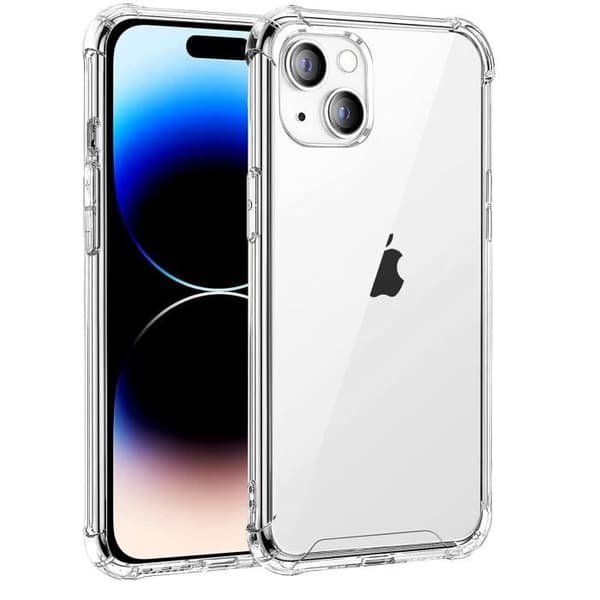 Coque til iPhone 15 PLUS - Stødabsorberende Beskyttelse Silikone Blød Transparent Phonillico® Transparent
