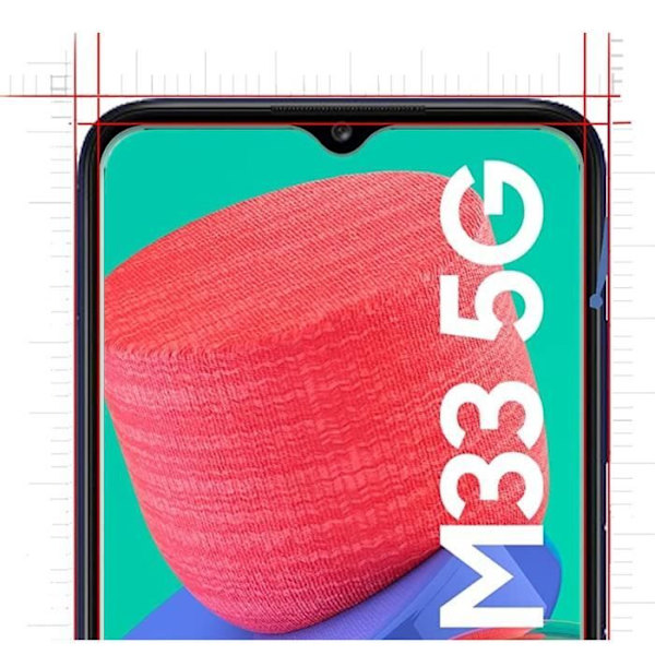 Hærdet glas til Samsung Galaxy M33 5G [Pakke 2] Beskyttelsesfilm til skærm Phonillico® Transparent