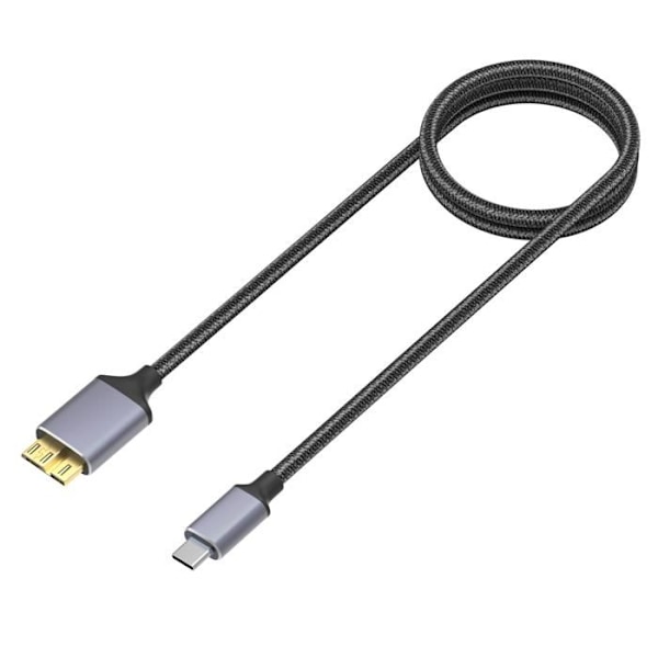 USB-C till Micro USB 3.0 kabel 1 meter för extern hårddisk kamera dator Svart