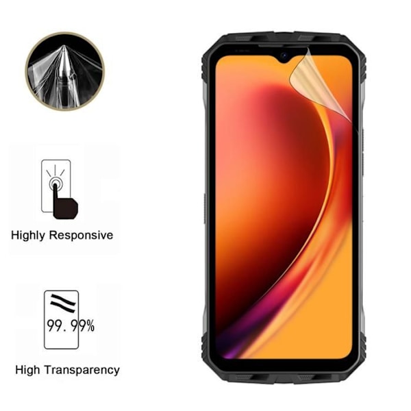 Skärmskydd - Phonillico - Doogee V Max - Paket med 2 - Ultraflackt - Rep-resistant Transparent