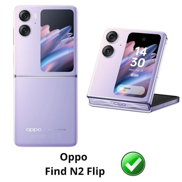 Skyddsfodral för Oppo Find N2 Flip och 2 Plastskärmskydd Phonillico®