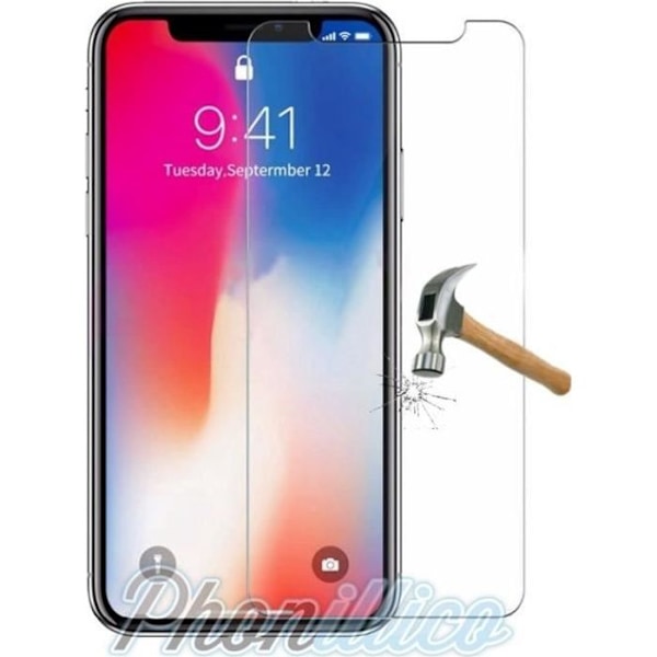 Filmm vitrerat härdat glas kompatibel med Apple iPhone X - Phonillico®