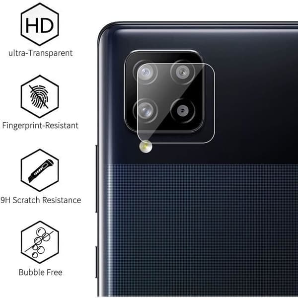 Skyddskamera för Samsung A42 [2-pack] Helglas Linsskydd Phonillico® Transparent