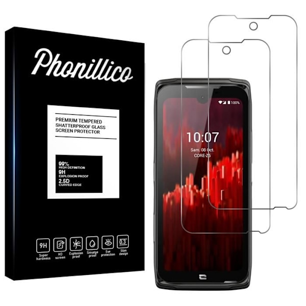 Hærdet Glas - Phonillico® - Crosscall Core Z5 - Pakke med 2 - Skærmbeskyttelse - Ridseresistent Transparent