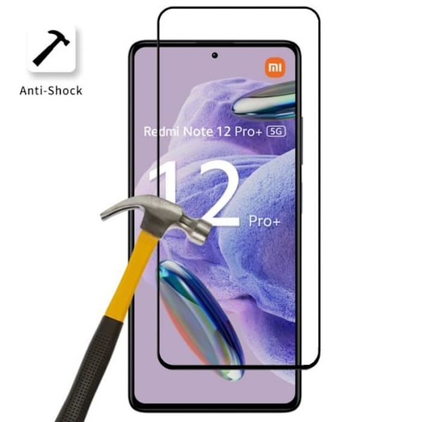 Hærdet Glas til Xiaomi Redmi Note 12 PRO PLUS 5G - Redmi Note 12 PRO+ 5G [Pakke 2] Beskyttelsesfilm til Skærm Phonillico®