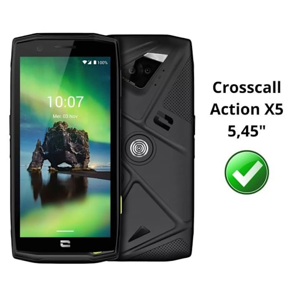 Hærdet Glas - Phonillico® - Crosscall Action X5 - Pakke med 4 - Ridsefrit - Skærmbeskyttelse Transparent