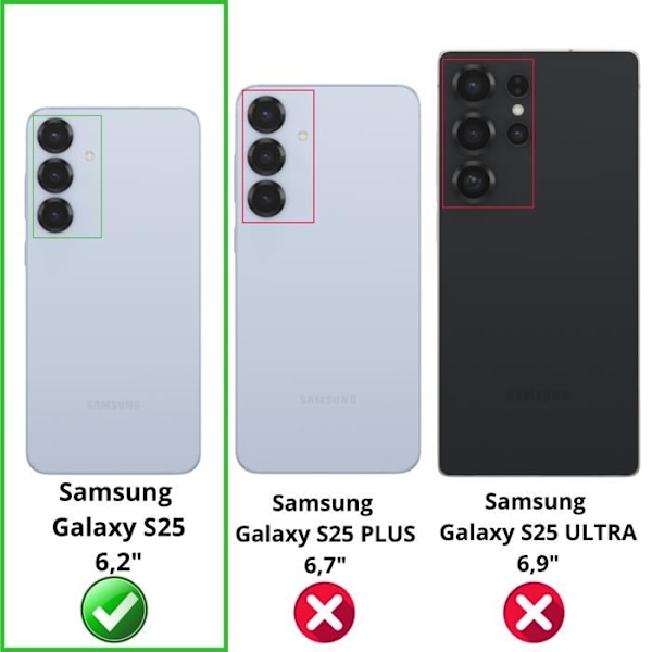 Hærdet Glas - Phonillico® - Samsung Galaxy S25 - Anti Spy - Pakke 2 - Ridsesikkert Klar och svart