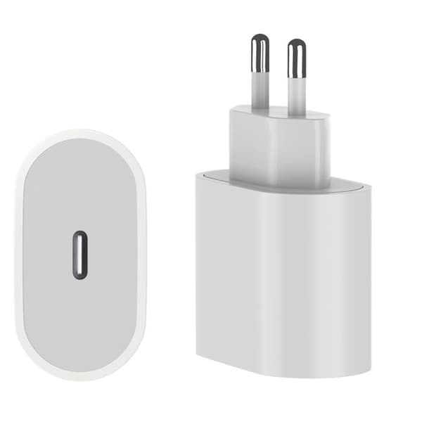 Hurtigoplader 20W + USB-C til USB-C kabel 1 meter til iPhone 18 PRO/iPhone 18 PRO MAX/iPhone DUO - Phonillico® Vit