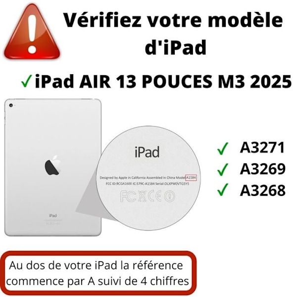 Fodral för iPad Air 13 tum - Phonillico® - Stötsäker - Mjuk TPU - Transparent - Förstärkt skydd Transparent