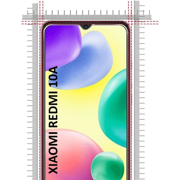 Fodral för Xiaomi REDMI 10A och 2 Härdat Glas Skärmskydd Phonillico® Transparent