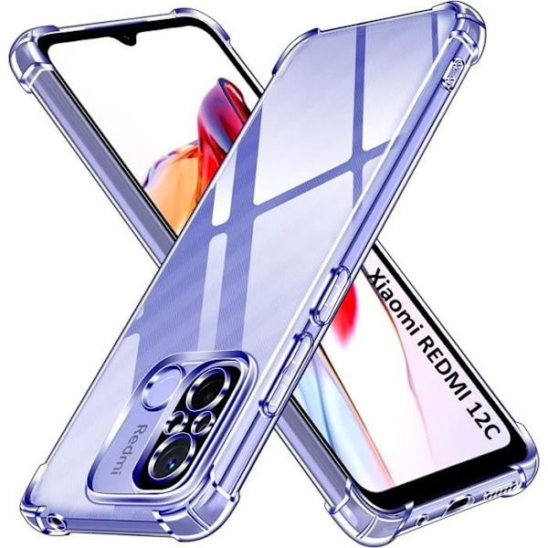 Coque för Xiaomi Redmi 12C - Antichock Skydd TPU Mjuk Transparent Phonillico®