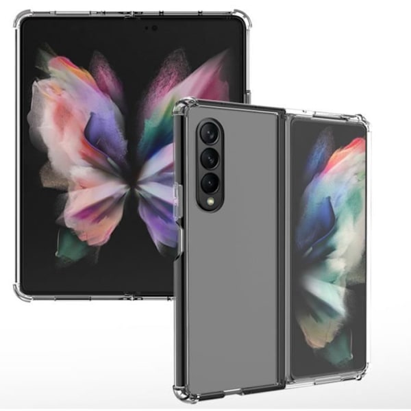 Samsung Z FOLD 4 - Iskunkestävä Suoja Silikoni Pehmeä Läpinäkyvä Phonillico® Transparent