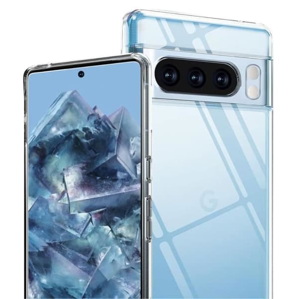 Coque til Google Pixel 8 PRO og 2 hærdede glas skærmbeskyttelse Phonillico® Transparent