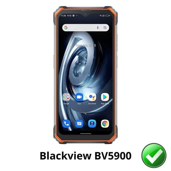 Skyddsglas för Blackview BV5900 [Pack 2] Extra Tåligt Ultra Tunnt Plastskydd Phonillico Transparent
