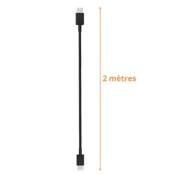 USB-C USB-C Kabel Sort 2m til Samsung Galaxy S26/Galaxy S25 Phonillico® Svart