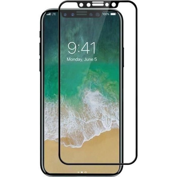Hærdet Glas - Phonillico® - iPhone 11 PRO MAX - Skærmbeskyttelse - Ultra Modstandsdygtig - Sort Kant Svart
