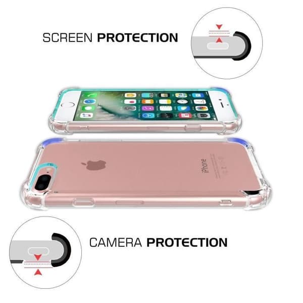 [Kompatibel Apple iPhone 8 PLUS] Stødabsorberende Silikone Transparent [Phonillico®] Transparent