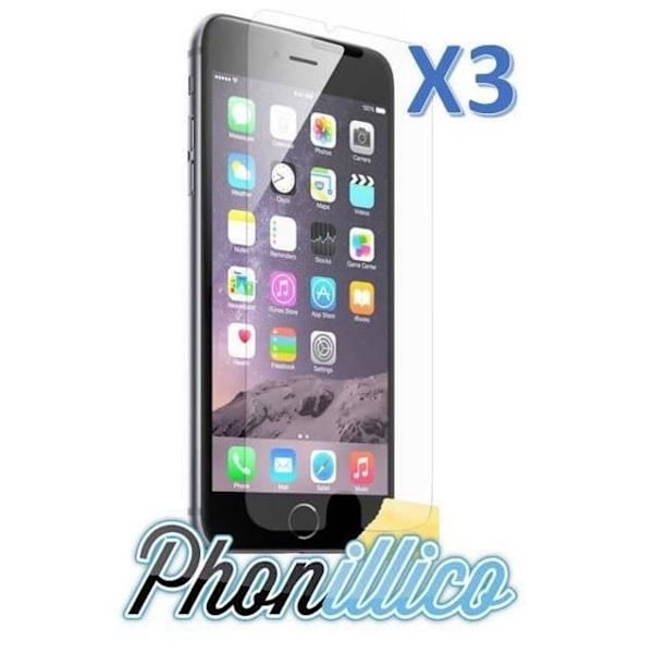 Lot 3 Filmer Skärmskydd Apple iPhone 6S PLUS Phonillico® Transparent