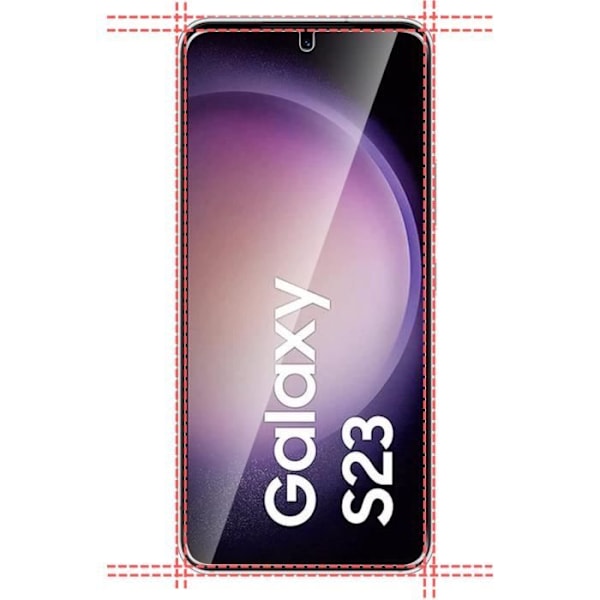 Skyddande Plastskydd för Samsung Galaxy S23 [Pack 2] Resistenta Repellande Ultra Tunna Phonillico®