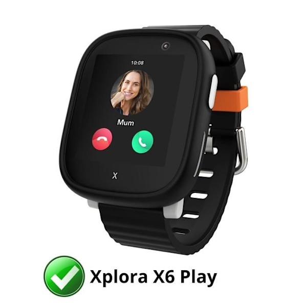 Xplora X6 Play-kompatibelt fodral - Hårt skyddsfodral Transparent skärmskydd i härdat glas Transparent