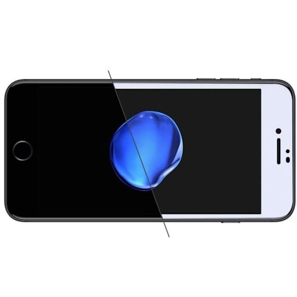Härdat glas för iPhone SE 2022 [Pack 2] Transparent helfilm Vit kant Skärmskydd Phonillico® Vit