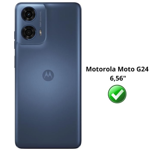 Skærmbeskyttelsesfilm - Phonillico® - Motorola Moto G24 - Pakke med 2 - Hærdet Glas - Ridsefast Transparent