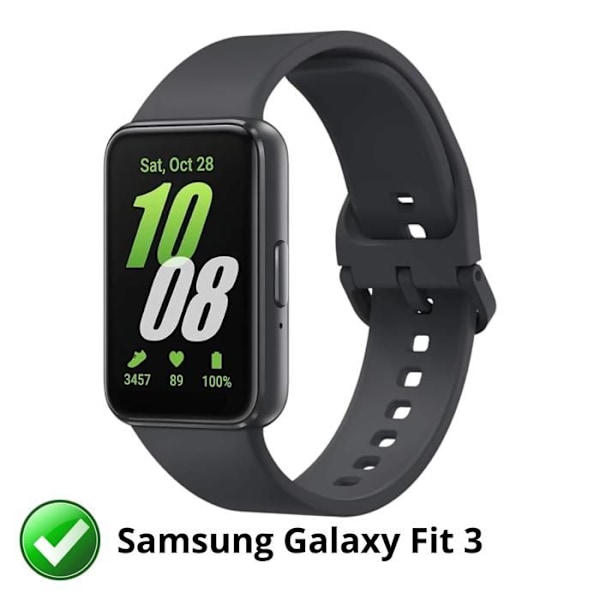 Samsung Galaxy Fit 3 Kompatibelt Klockfodral - Hårt Skyddsfodral Transparent Härdat Glas Skärmskydd Transparent