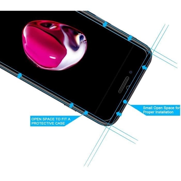 Chock-skydd - Phonillico - iPhone SE 2022/2020 - Mjukt silikon - 2 härdade glas - Förstärkt skydd Transparent