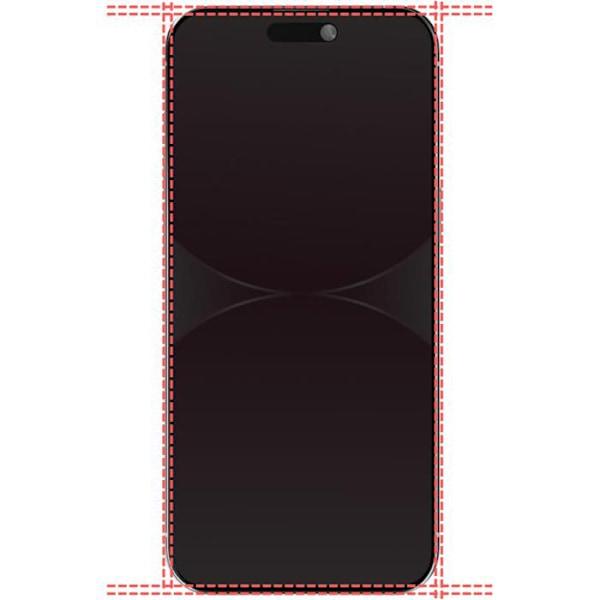 Film Noir Anti Espion - Phonillico® - iPhone 16 - Pakke med 4 - Tempereret Glas - Ridsesikker Svart