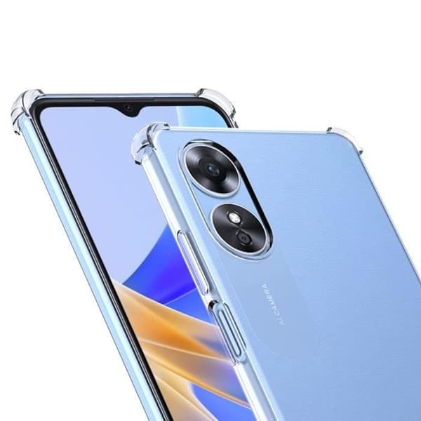 Coque til Oppo A17 - Stødabsorberende Beskyttelse TPU Blød Transparent Phonillico® Transparent