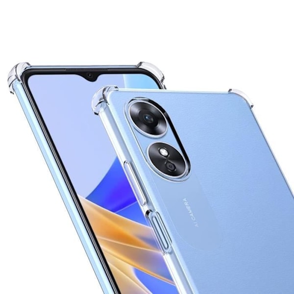 Fodral till Oppo A17 - Stötsäkert Skydd TPU Mjukt Transparent Phonillico®