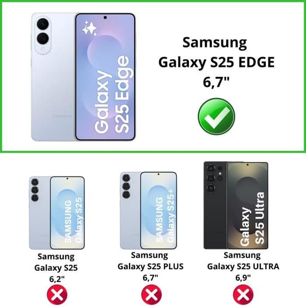 Coque til Samsung Galaxy S25 EDGE - Stødabsorberende Beskyttelse TPU Blød Transparent Phonillico® Transparent