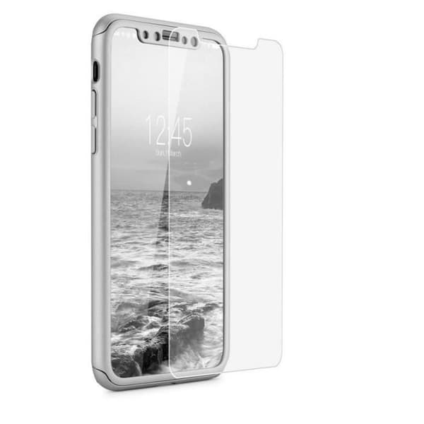 Coque - PHONILLICO - iPhone 11 PRO MAX - Sølv - Fuld Beskyttelse - Hærdet Glas Pengar