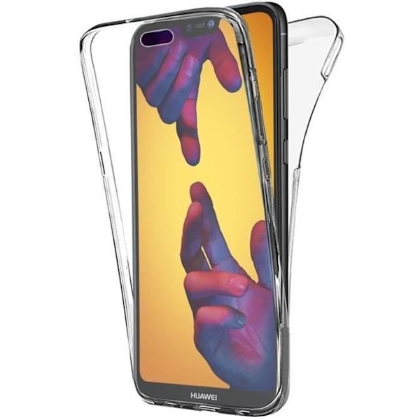 Huawei P20 LITE-skal - Helkroppstransparent TPU-gelskydd Framsida Baksida Skydd Mjukt Silikon Phonillico® Transparent