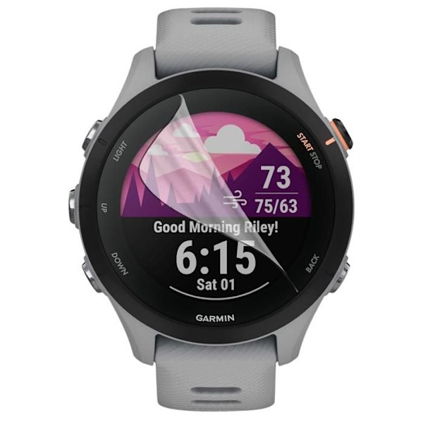 Skydd för Garmin Forerunner 255 Music [Paket 6] Ultra Tunn Plast Film Skydd Phonillico Transparent