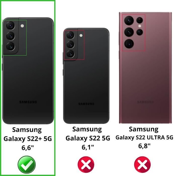 Skärmskydd i plast för Samsung Galaxy S22 PLUS 5G [Pack 2] Repellentskydd Ultra Tunn Phonillico®
