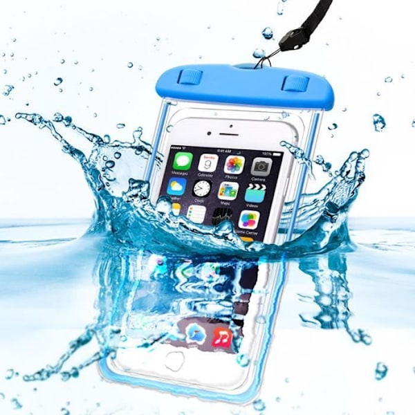 [Kompatibel Apple iPhone] Vattentät Blå Fodral Skydd Plast Imperméable Vattentät [Phonillico®]