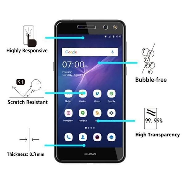 Film Vitre Skyddsskärm - Phonillico® - Huawei NOVA YOUNG - Pack av 3 - Härdat glas - Repellerande