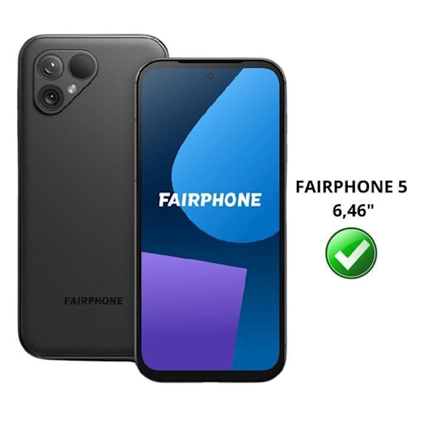 Film Vitre Skydd för Skärm - Phonillico® - Fairphone 5 - Paket med 4 - Härdat Glas - Repbeständig Transparent