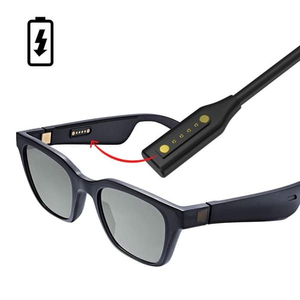 Laddare 12W + Kabel kompatibel med Bose Frames Alto/Frames Rondo/Frames Soprano/Frames Tenor - Laddar Glasögon Phonillico® Svart