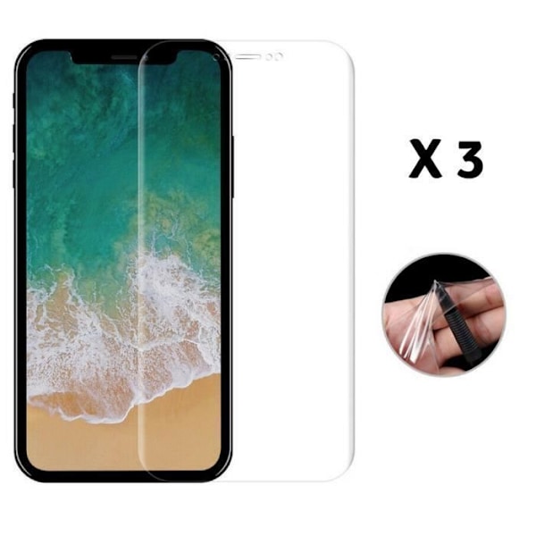 [Yhteensopiva Apple iPhone XS MAX] 3 Kappaleen Ultra Kestävä Naarmuuntumaton Ohut Muovinen Näytönsuojakalvo [Phonillico®]